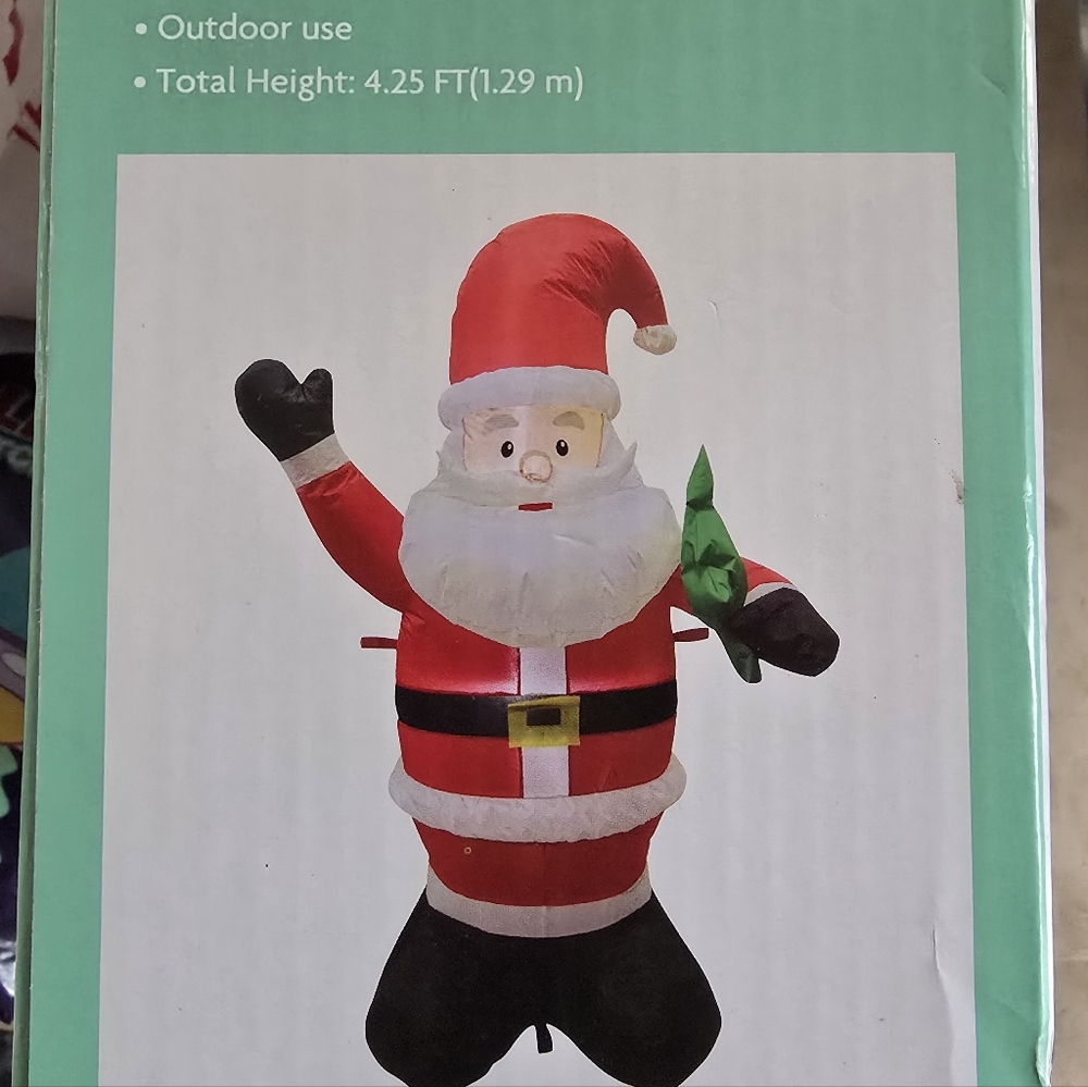 LED Inflatable Santa Outdoor Decor - Picture 3 of 3